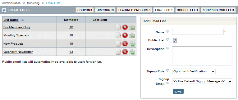 Email Lists