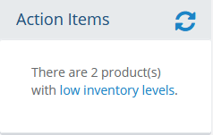 Inventory Alert image showing alert message for low inventory